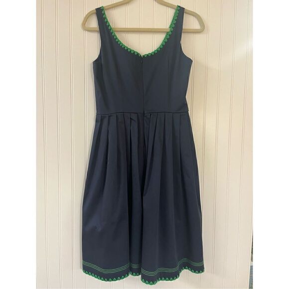Corey Lynn Calter dress navy w/green accent sz 8 NWT - Picture 2 of 5